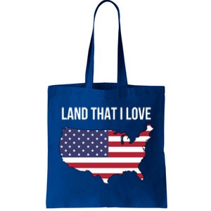 Land That I Love America Usa Flag Patriotic Gift Tote Bag