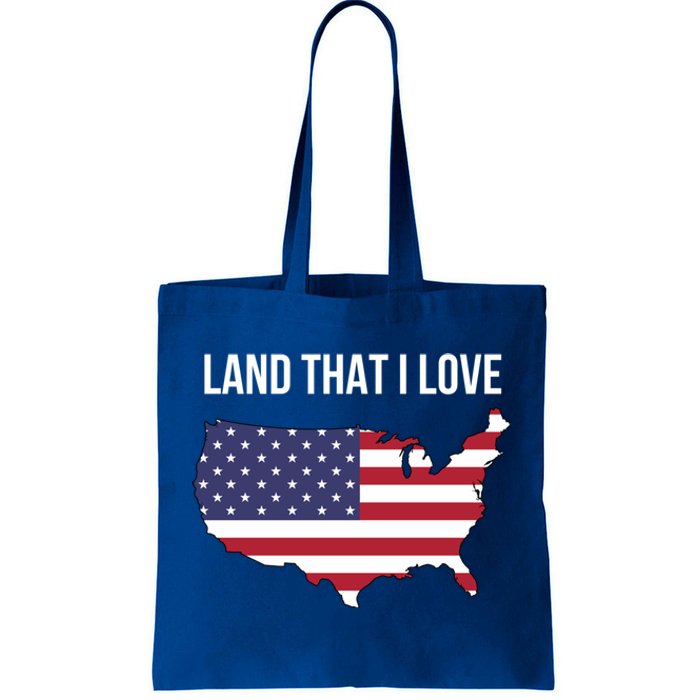 Land That I Love America Usa Flag Patriotic Gift Tote Bag