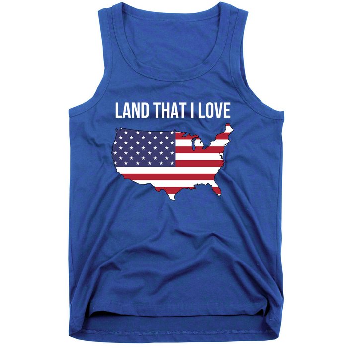 Land That I Love America Usa Flag Patriotic Gift Tank Top