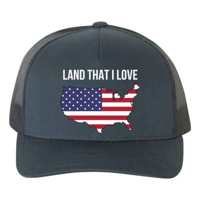 Land That I Love America Usa Flag Patriotic Gift Yupoong Adult 5-Panel Trucker Hat