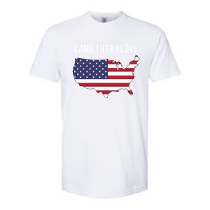 Land That I Love America Usa Flag Patriotic Gift Softstyle CVC T-Shirt