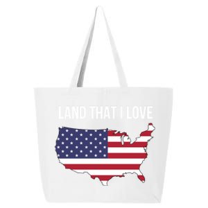 Land That I Love America Usa Flag Patriotic Gift 25L Jumbo Tote