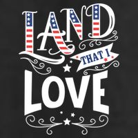 Land That I Love Banner Font Gift 7 Panel Mesh Trucker Snapback Hat