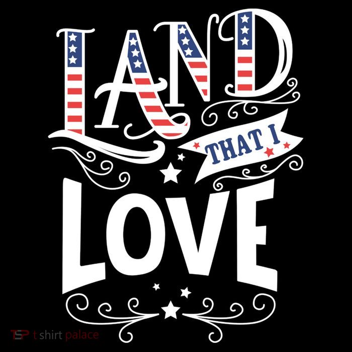 Land That I Love Banner Font Gift Flatbill Hat