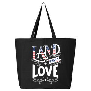 Land That I Love Banner Font Gift 25L Jumbo Tote