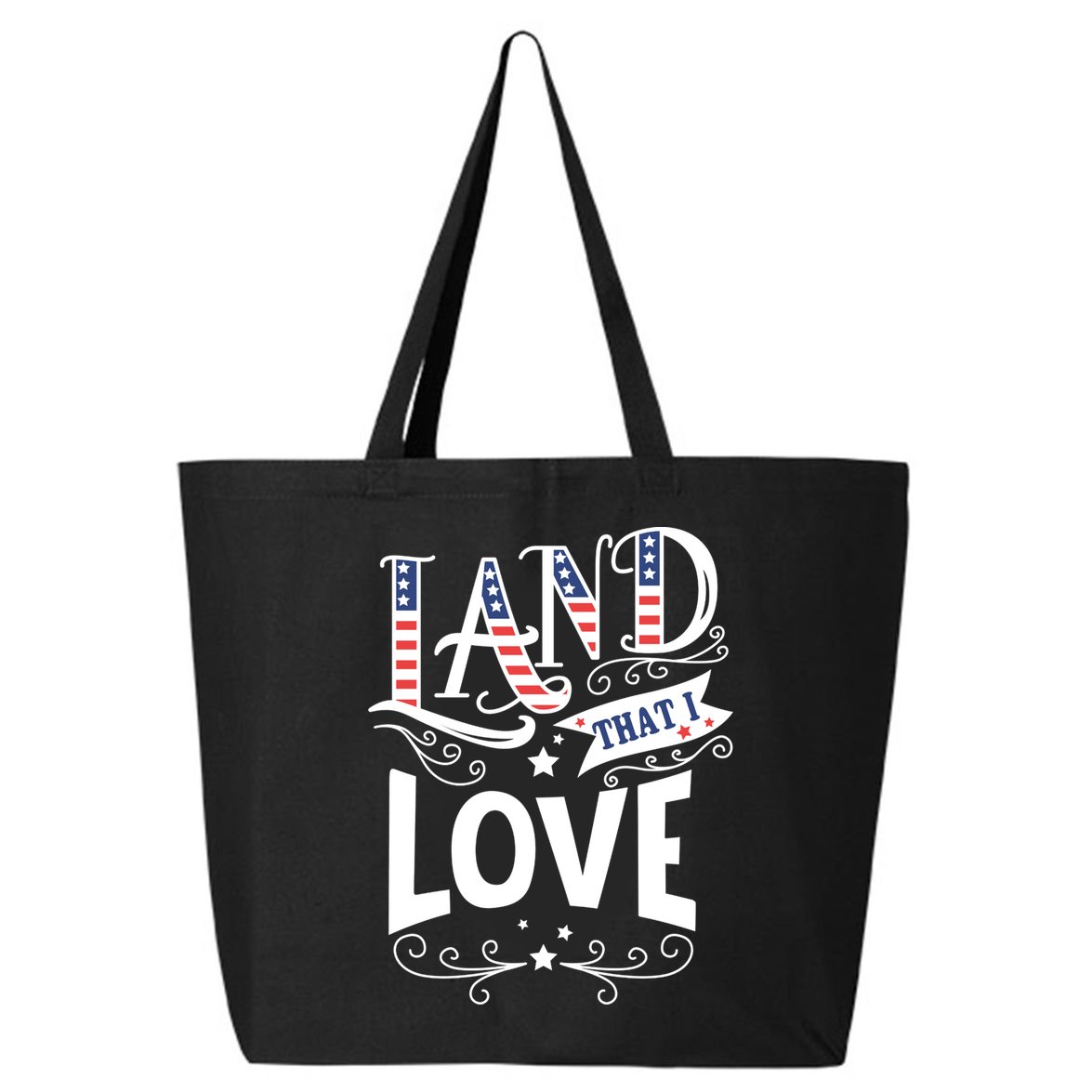 Land That I Love Banner Font Gift 25L Jumbo Tote