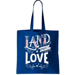 Land That I Love Banner Font Gift Tote Bag