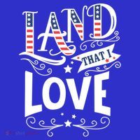 Land That I Love Banner Font Gift Premium T-Shirt