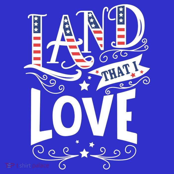 Land That I Love Banner Font Gift Kids T-Shirt