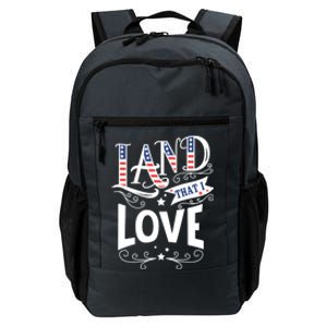 Land That I Love Banner Font Gift Daily Commute Backpack