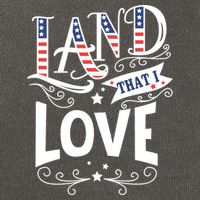Land That I Love Banner Font Gift Cotton Canvas Backpack
