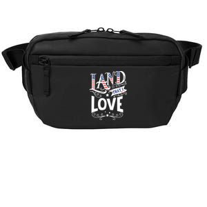 Land That I Love Banner Font Gift Crossbody Pack