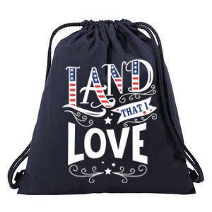 Land That I Love Banner Font Gift Drawstring Bag