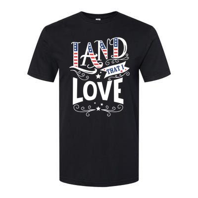 Land That I Love Banner Font Gift Softstyle® CVC T-Shirt