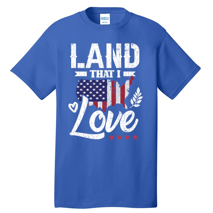 Land That I Love Fun Memorial Day Veteran Graphic Gift Tall T-Shirt