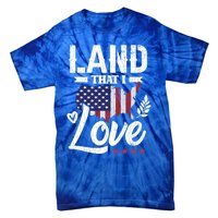 Land That I Love Fun Memorial Day Veteran Graphic Gift Tie-Dye T-Shirt