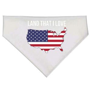 Land That I Love America Usa Flag Patriotic Gift USA-Made Doggie Bandana