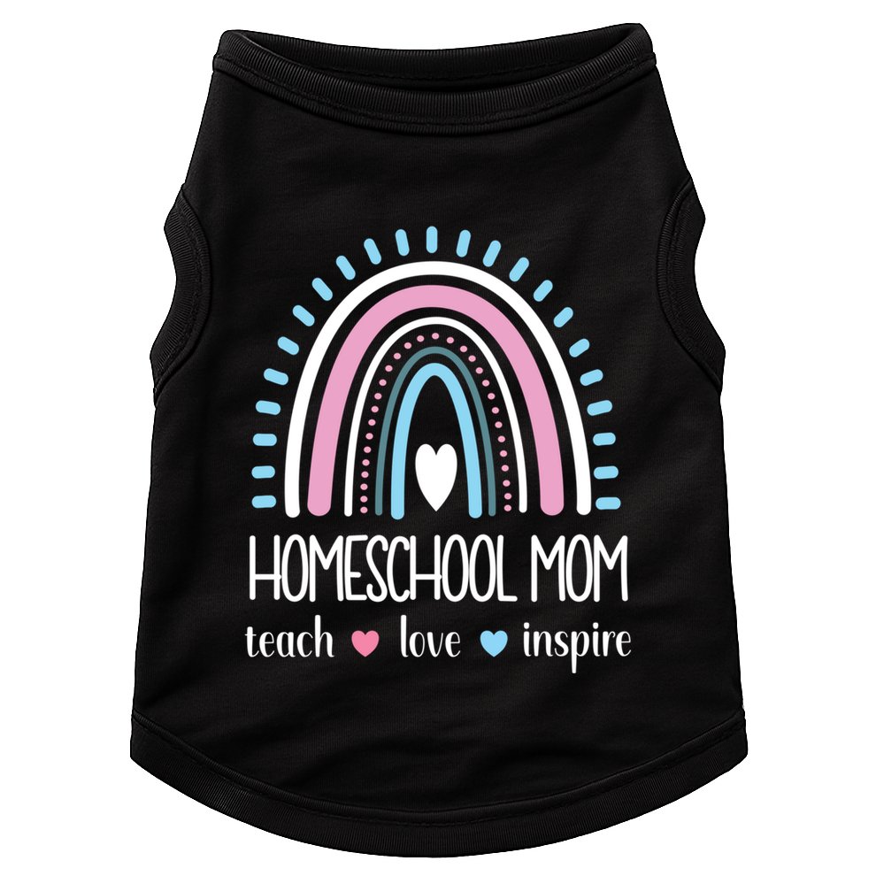 Love Teach Inspire Homeschool Mom Appreciation Teacher Great Gift Doggie Tank
