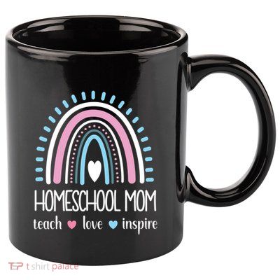 Love Teach Inspire Homeschool Mom Appreciation Teacher Great Gift 11oz C Handle Ceramic Mug