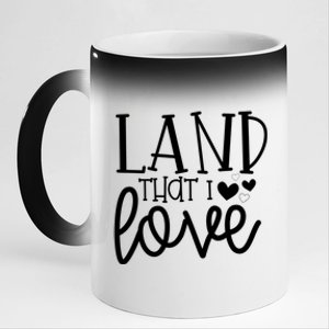 Land That I Love Tee Gift 11oz Black Color Changing Mug