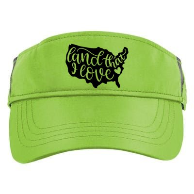 Land That I Love USA Flag Independence Day Adult Drive Performance Visor