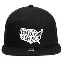 Land That I Love USA Flag Independence Day 7 Panel Mesh Trucker Snapback Hat