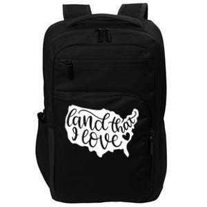 Land That I Love USA Flag Independence Day Impact Tech Backpack