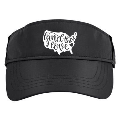 Land That I Love USA Flag Independence Day Adult Drive Performance Visor