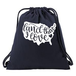 Land That I Love USA Flag Independence Day Drawstring Bag