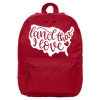 Land That I Love USA Flag Independence Day 16 in Basic Backpack