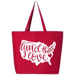 Land That I Love USA Flag Independence Day 25L Jumbo Tote