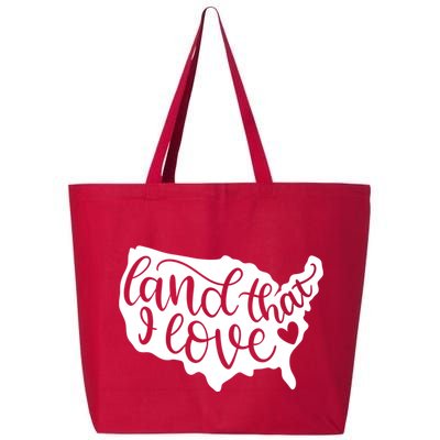 Land That I Love USA Flag Independence Day 25L Jumbo Tote