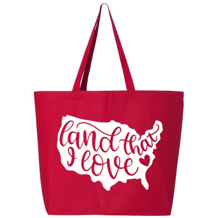 Land That I Love USA Flag Independence Day 25L Jumbo Tote