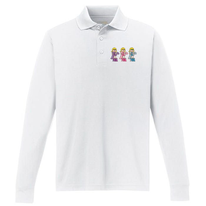 Lizzie This Is What Dreams Are Made Of Vintage Cute Funny Performance Long Sleeve Polo