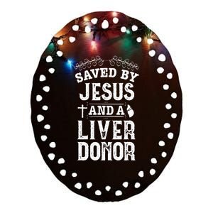 Liver Transplant Jesus Organ Donor Surgery Recovery Ceramic Oval Ornament