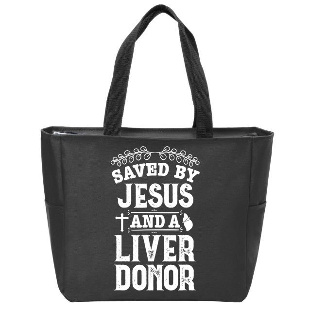 Liver Transplant Jesus Organ Donor Surgery Recovery Zip Tote Bag