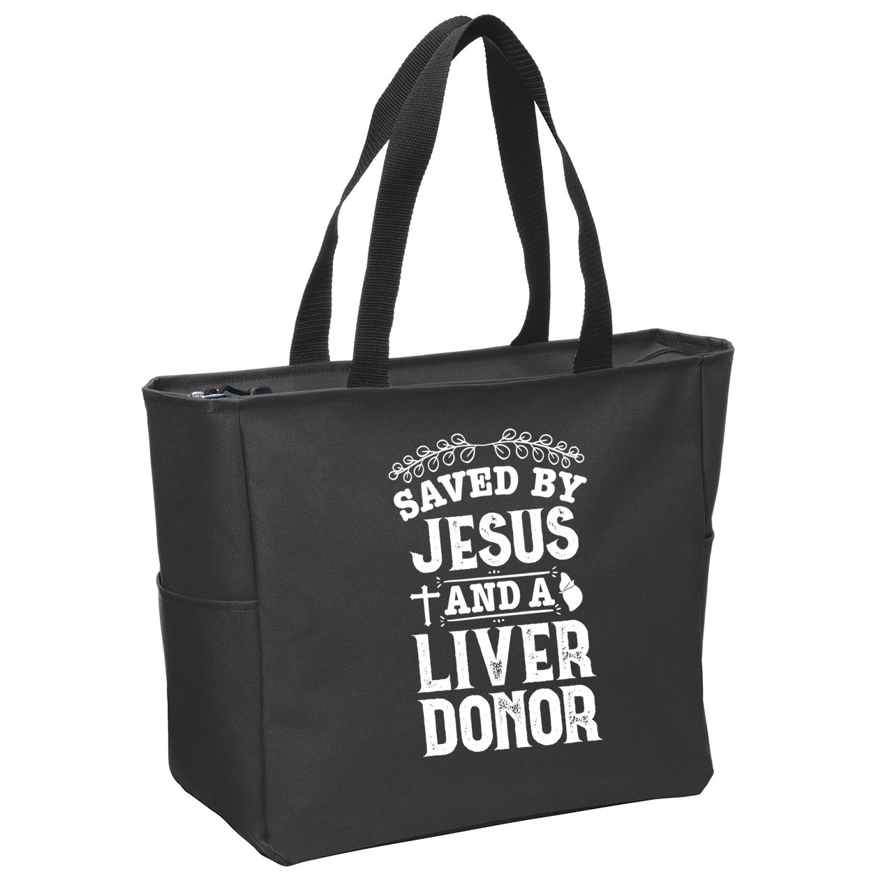 Liver Transplant Jesus Organ Donor Surgery Recovery Zip Tote Bag