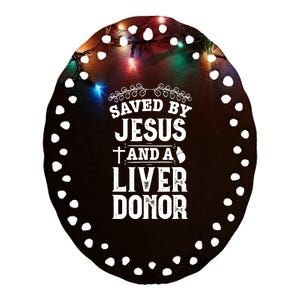 Liver Transplant Jesus Organ Donor Surgery Recovery Ceramic Oval Ornament