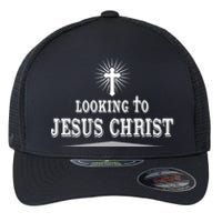 Looking To Jesus Christ Flexfit Unipanel Trucker Cap