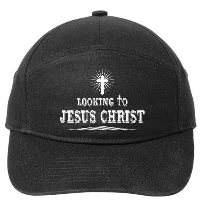 Looking To Jesus Christ 7-Panel Snapback Hat