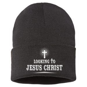 Looking To Jesus Christ Sustainable Knit Beanie