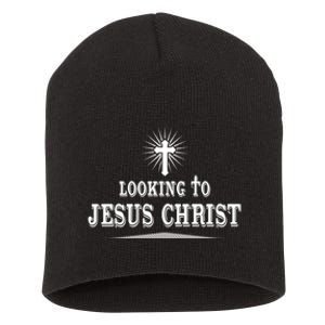 Looking To Jesus Christ Short Acrylic Beanie