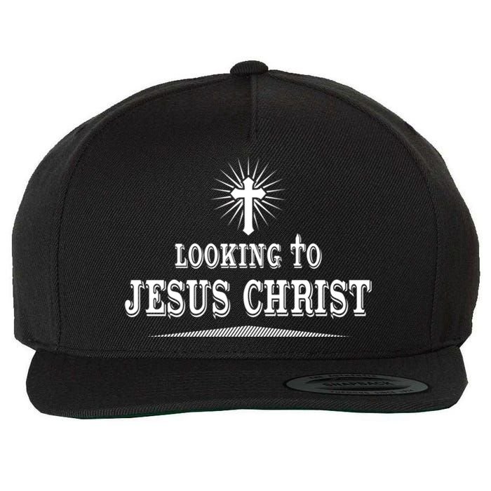 Looking To Jesus Christ Wool Snapback Cap