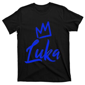 Luka The King Blue Crown & Name Called Luka T-Shirt