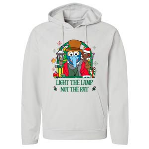 Light The Lamp Not The Rat Funny Christmas Performance Fleece Hoodie