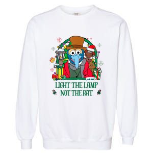 Light The Lamp Not The Rat Funny Christmas Garment-Dyed Sweatshirt