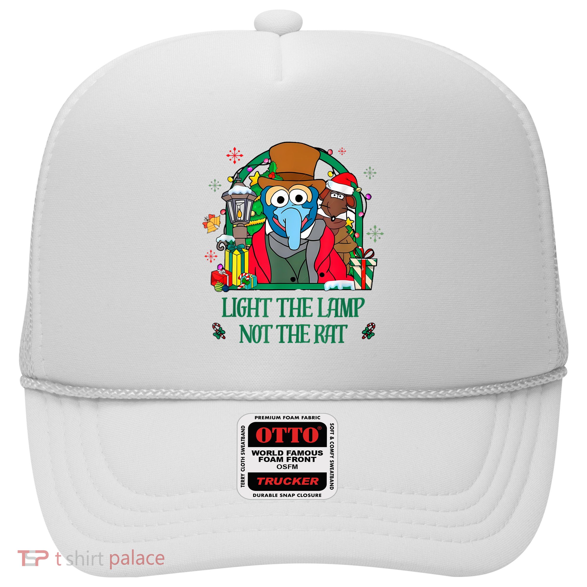 Light The Lamp Not The Rat Funny Christmas Trucker Hat