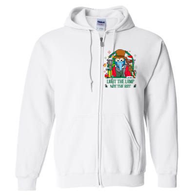 Light The Lamp Not The Rat Funny Christmas Full Zip Hoodie