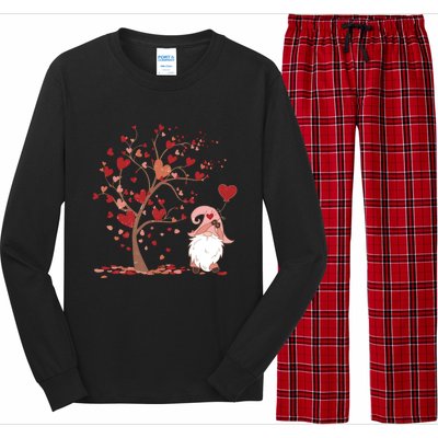 Love Tree Love Heart Gnome Dating Valentines Day Cool Gift Long Sleeve Pajama Set