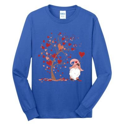 Love Tree Love Heart Gnome Dating Valentines Day Cool Gift Tall Long Sleeve T-Shirt